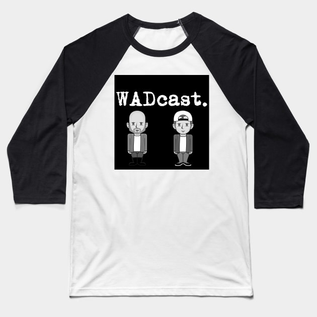 WADcast Homage Black Background Baseball T-Shirt by WADco Media